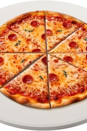 12'' Round Pizza Stone Baking Stone Cordierite Bread Stone for Oven Grill, Thermal Shock Resistant, Ideal for Baking Different Sizes of Pizzas or Bread