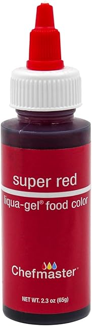 Chefmaster Liqua-Gel Food Color 2.3 oz. - Super Red