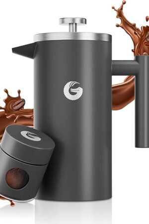 Coffee Gator French Press Coffee Maker 34oz Stainless Steel