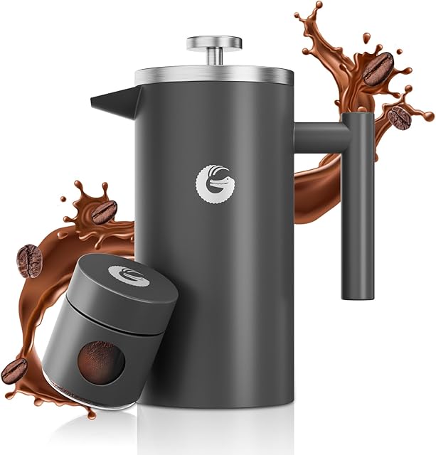 Coffee Gator French Press Coffee Maker 34oz Stainless Steel