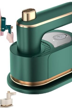 Whimsyard Iron Steamer, Whims Yard Steamer, Handheld Upgrade Portable Steamer for Clothes, Mini Rotary Garment Iron Steamer, Travel Mini Steam Iron for Clothes, Ironing & Steaming 2 in 1 (Green-B)