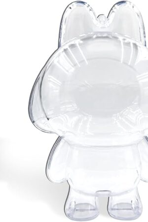 The Protective Case for Cryba Tears Factory Series,Transparent Acrylic Display Box with Silicone Strap White for Storage Hanging Doll-Clear（Doll Not Include）