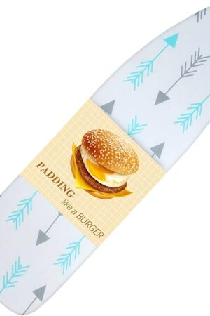 BNDX Ironing Board Cover, 15" x 54" Standard Size Thick Padding with 2" Elastic, Stain Resistant & Durable Scorch, 2 Click Buckles for Smooth Iron and Easy Installation…