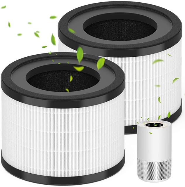 AP-S0610L True Replacement Filter Compatible with MOOKA AP-S0610L Air Cleaner Purifier filter, 3-in-1 Premium Air Filter Replacement, 2 Pack