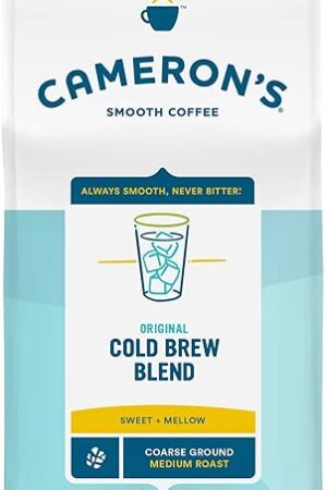 Cameron's Coffee Original Cold Brew Blend Coarse-Ground Coffee, Medium Roast, 100% Arabica, 12-Ounce Bag, (Pack of 1)