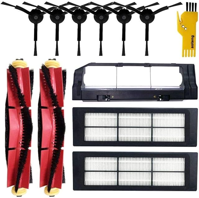 Accessories Kit for Roborock S5 S6 S50 E25 E20 E35 Xiaomi Mi Robot Xiaomi Mijia Robotic Vacuum Replacement Parts Main Brush & Side Brush & Hepa Filter