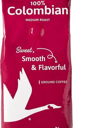 Wawa Ground Coffee Colombian Medium Roast, 12 oz Bag, Medium Bodied Blend with Chocolate & Fruit Notes, For Hot or Iced Coffee, 100% More Responsibly Sourced from Rainforest Alliance Certified Farms