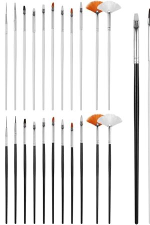 30 PCS Cookie Paint Brushes, Food Paint Brush Cake Decorating Brushes Cookie Decorating Brushes Food Safe Paint Brushes Kit Fondant Brush DIY Tool Set Icing Pastry Brush for Painting Baking, White