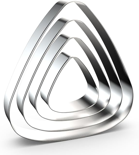 Candy Corn Cookie Cutter Set for Halloween/Fall Thanksgiving - 5", 4", 3", 2" - 4 Piece Watermelon Pie Slice Cookie Cutters Mold - Stainless Steel