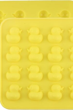 16 Cavity Duck Silicone Candy Mold For Candy Gummy Jello Cupcake Topper Set Of 2
