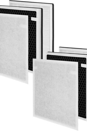 2-Pack IC-5018 IC5120 True Hepa Filter, Compatible with InvisiClean Aura IC-5018, Aura II IC-5018 and Sensa IC-5120 Air Purifier, H13 Grade 3-in-1 True HEPA Filter