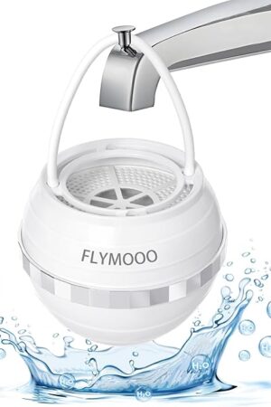 Bath Filter for Tub Faucet - 8 Stages Bathtub Water Filter Reduces Contaminants for Softer, Smoother Skin - 2,500 Gallons of Filtration, BPA Free (White)