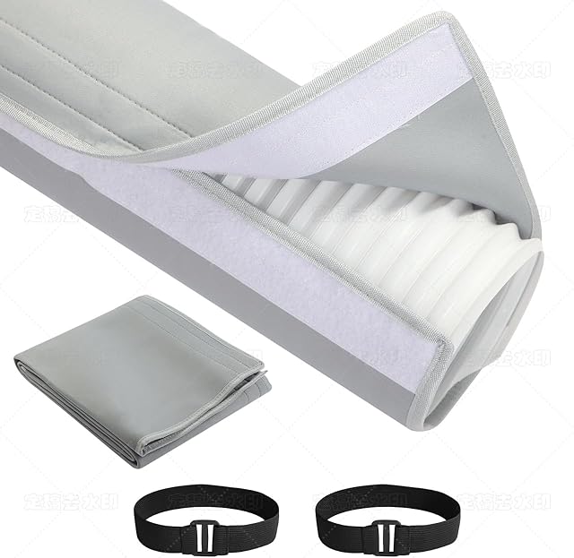 Air Conditioner Hose Cover Wrap, Portable AC Hose Duct Vent Cover Sleeve Insulated Cover with 2 Adjustable Buckle Straps for AC for 5" & 5.9" Diameter Exhaust Hoses Tube, Grey