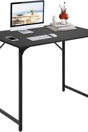 BestOffice Computer Desk,Home Office Desk, Modern Simple Style for Home Office Study Writing (Black, 32 inch)