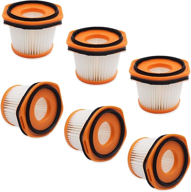 Vacuum Replacement Filters for Shark Wandvac System WV360 WS620 WS630 WS632 WS632BLBRN WS632GDBRN WS632GNBRN WS632PKBRN WS632RGBRN Cordless Stick Vacuum Cleaner - Compare to Part XFFWV360-6 Pack