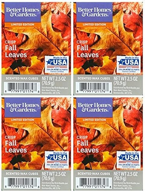 Better Homes and Gardens Crisp Fall Leaves Wax Cubes - 4-Pack