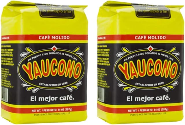 Yaucono Ground Coffee Bagged, 14 Ounce (Pack of 2)