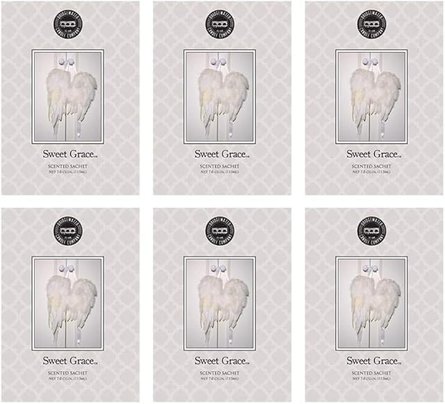 Bridgewater Candle Sachet Air Freshener Bag for Home or Car 6 Pack-Sweet Grace