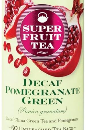 The Republic of Tea, Pomegranate Green Tea Decaf, 50 Count