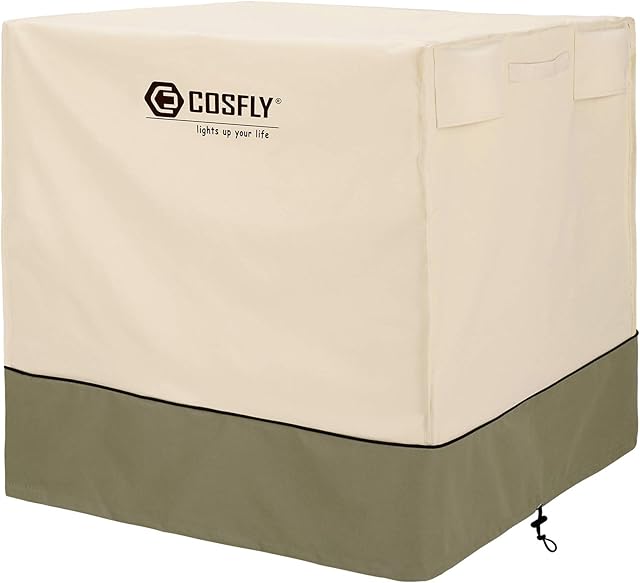 COSFLY Air Conditioner Cover for Outside Units-Durable AC Cover Water Resistant Fabric Windproof Design -Square Fits up to 36 x 36 x 39 inches
