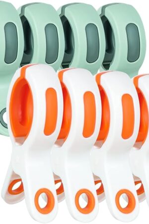Beach Towel Clips for Beach Chair Towel Holder for Beach Chair Pool Chair on Cruise-Jumbo Size,Plastic Strong Beach Chair Clips to Keep Your Towel from Blowing Away,Heavy Duty and in Bright Colors