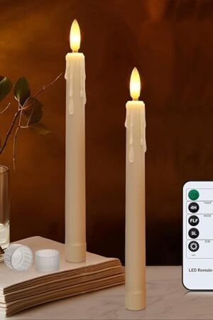 2 PCS Ivory Taper Candles