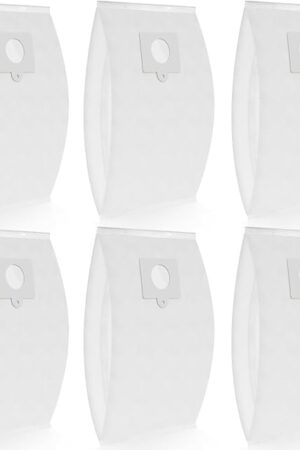 6 Pack 53292 Sears Style Q/C HEPA Cloth Vacuum Bags for Kenmore Canister 5055, 50557, 50558, 53291, 21814, 81214,BC3005, BC7005, Replace Part 20-53292, 20-50410
