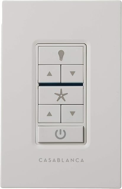 Casablanca Fan Company, 99195, Universal Wall Control, White (Requires Casablanca Receiver - Sold Separately)