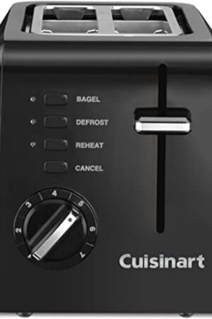 Cuisinart CPT-122BK 2-Slice Compact Plastic Toaster, Black