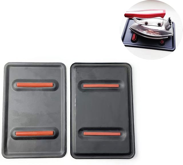 2 Pack Ironing Board Iron Rest Replacement Hot Iron Rest Pad Metal Heat Resistant Steam Iron Rest Plate Mat Stand for Iron Steamer Classic Dry Iron Full Size Iron Board