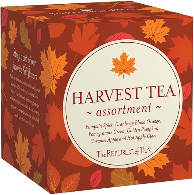 The Republic of Tea: Fall Harvest Tea Assortment Cube, 24 Tea Bags