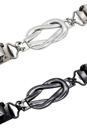 2 Pcs Waist Cincher Clips Dress Clips for Shawl Cardigan Sweater Clips Clothes Pant Tightener Clip(Black and Sliver)