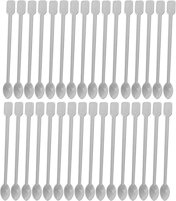 Coffee Spoon 500 PCS Disposable Tiny Coffee Tea Spoon White Plastic Stir Cocktail Sticks Mini Tea Stirrer