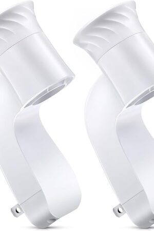 2 Pack Wall Fragrance Plug in Compatible with Bath and Body Works WallFlower Fragrances, ETL Certified, Rotatable, Precise Scent Control Fragrance Diffuser Plug for Home, Office (White)