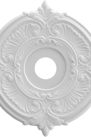 Ekena Millwork CMP22AT Attica Thermoformed PVC Ceiling Medallion (Fits Canopies up to 7 3/4"), 22"OD x 3 1/2"ID x 1"P