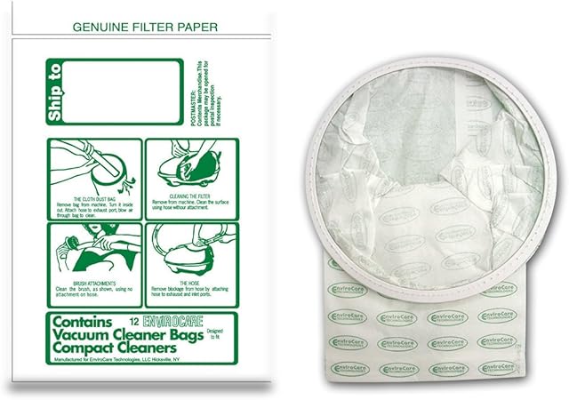 EnviroCare Replacement Vacuum Cleaner Dust Bags Designed to Fit Tristar and Compact Canisters 12 Pack