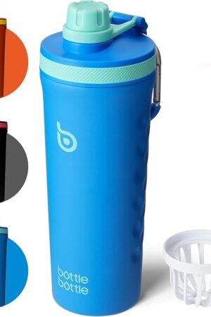 BOTTLE BOTTLE 26 oz Insulated Shaker Bottle Insulated Water Bottle for Men and Women Protein Shaker for Gym Water Cup dark blue