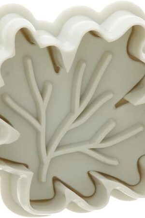 Ateco 1983 Leaf Plunger Cutters, for Cutting Decorations & Direct Embossing, Spring-loaded Handle, Food Safe Plastic