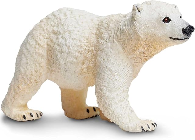 The Safari Ltd. Polar Bear Cub Figurine - Detailed 2.75" Plastic Model Figure - Fun Educational Play Toy for Boys, Girls & Kids Ages 1+