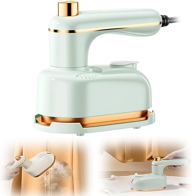 2025 Vacuum Steamer for Clothes, Portable Steam lron Fast 5-Second Heat Up Steaming Ironing, Upgrade Mini Iron for College Dorm Home Mini Travel Iron for Clothes (Green)
