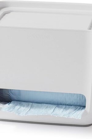 YouCopia SinkSuite Trash Bag Dispenser, Standing Garbage Bag Organizer with Removable Lid and Cradle for Storage, Speckled White