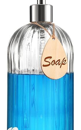 2025 Version soap Dispenser with Silicone Pad – Premium Quality – Dish Soap Dispenser, Hand Soap Dispenser – Rust Proof Stainless Steel Pump – Ideal for Kitchen Dish Soap, Bathroom Soap