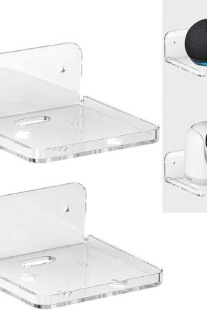 Wall Mount Floating Shelves 2 Pcs Clear Camera Mini Speaker Shelf Mini Shelf