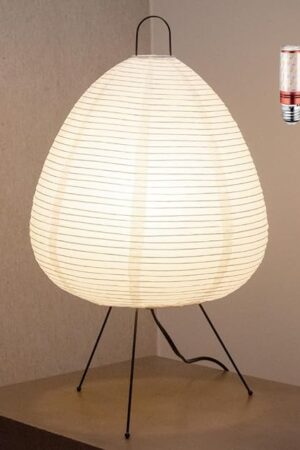 Akari Noguchi Japanese Paper Lamp • Dimmable Ambient Lighting Paper Lamp • Japanese Decor Lantern • Cozy Japandi Style • Paper Lantern Light