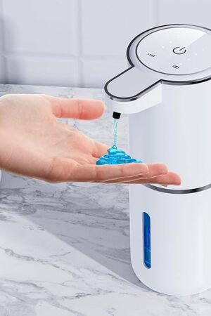 Automatic Liquid Soap Dispenser,380ml Wall Mount Touchless 4 Gear Adjustable Electric Liquid Soap Dispenser,USB Rechargeable with Sensor for Bathroom,Kitchen,Office