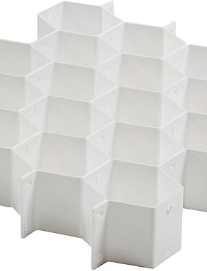 Whitmor Honeycomb Drawer Organizer - White - Set of 3
