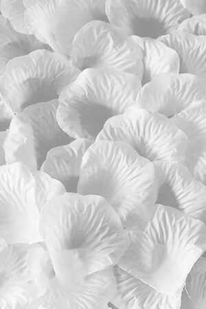 WISYOK 3600 Pcs White Silk Rose Petals, Artificial Flower Petals for Wedding, Valentine’s Day, Engagement, Special Events Decorations