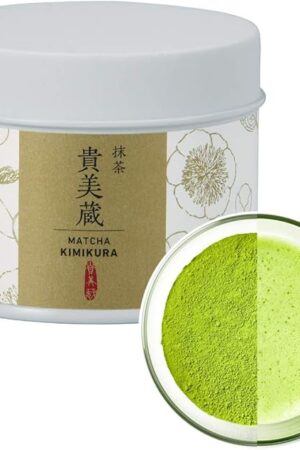 Ceremonial Matcha Green Tea Powder Kimikura Japan-wide Blend [30g/1oz tin] from JAPAN | Japanese Tea KIMIKURA
