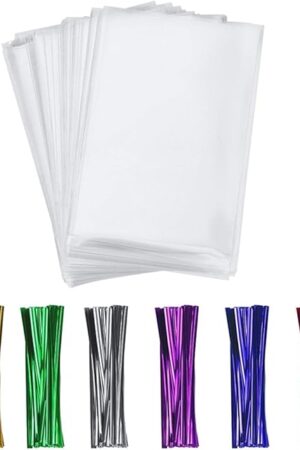 400 Clear Treat Cello Bags and Ties 3x4 for Lollipop Cake Pop Candy Buffet Chocolate Cookie Wedding Supply (3'' x 4'')