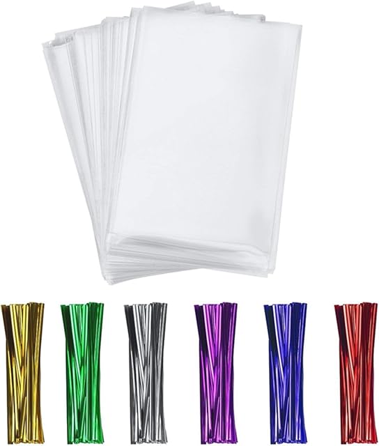 400 Clear Treat Cello Bags and Ties 3x4 for Lollipop Cake Pop Candy Buffet Chocolate Cookie Wedding Supply (3'' x 4'')